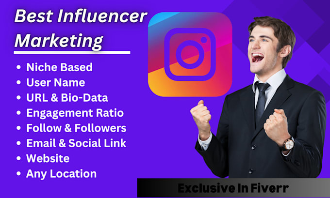 Gig Preview - Find the best social media instagram influencers for influencer marketing