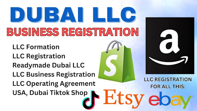 Gig Preview - Register ready made dubai llc business registration dubai llc creation us llc