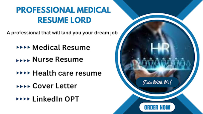 Gig Preview - Deliver medical resume writing service within 12 hours