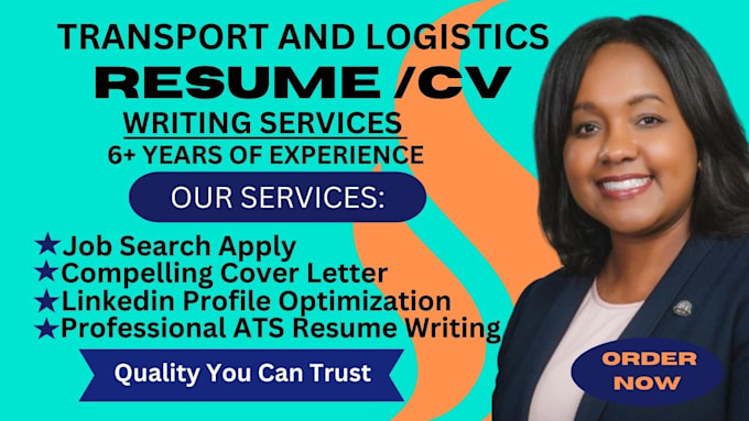 Gig Preview - Write transport and logistics resume, contract administrator, freight manager CV