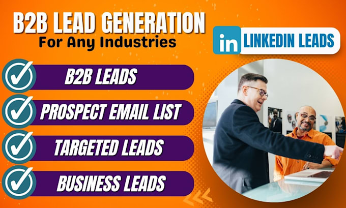 Gig Preview - Do lead generation, linkedin lead, b2b lead