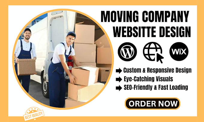 Gig Preview - Build moving company website logistics movers transportation relocation website