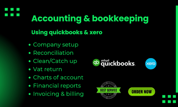 Gig Preview - Do clean up, catch up, bookkeeping in quickbooks  and xero