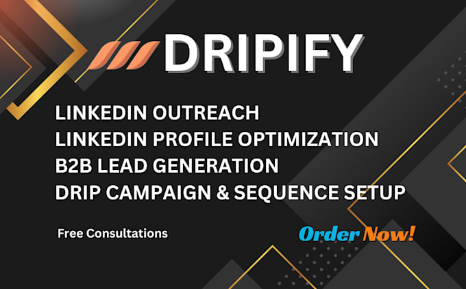 Gig Preview - Setup dripify linkedin outreach,b2b lead generation