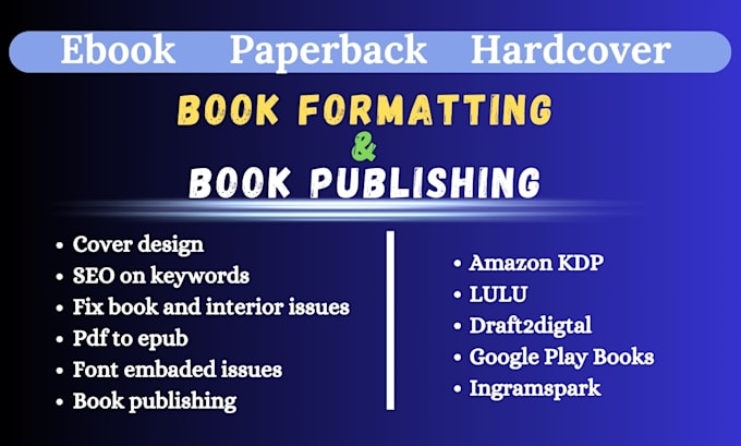 Gig Preview - Do amazon kdp book publishing KDP book formatting,kindle publishing