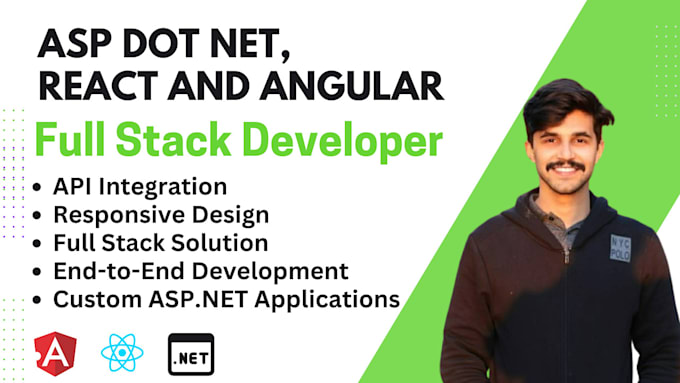 Gig Preview - Be your full stack developer asp dot net react and angular