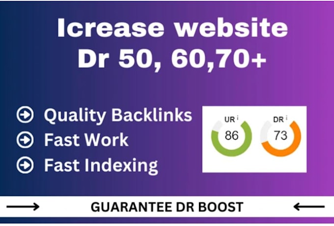 Gig Preview - Increase ahrefs domain rating dr 30,40,50,60,70 plus