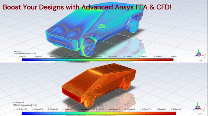 Gig Preview - Do fea and cfd analysis using ansys, apdl and solidworks