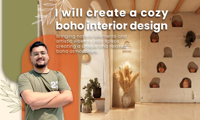 Gig Preview - Transform your space with stylish boho interior design