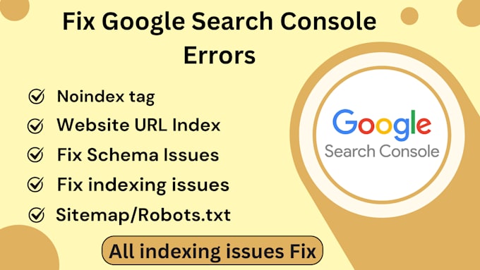 Gig Preview - Fix google search console issues or page indexing errors