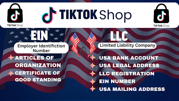 Gig Preview - Create USA llc tiktok shop for non USA residents USA llc shopify US llc shopify