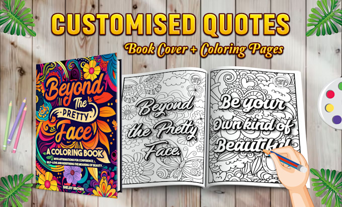 Gig Preview - Do customized swear word motivational quotes coloring book pages for KDP or etsy