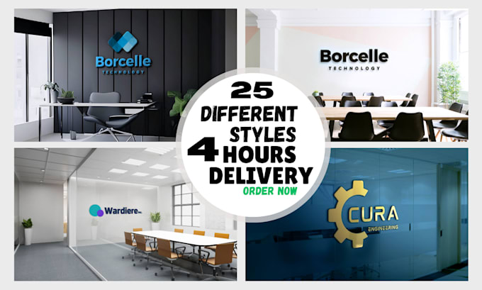 Gig Preview - Place your logo in realistic office mockups in 24 hours