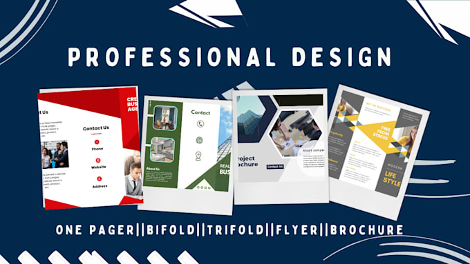 Gig Preview - Design business one pager company profile bifold trifold flyer brochure leaflet