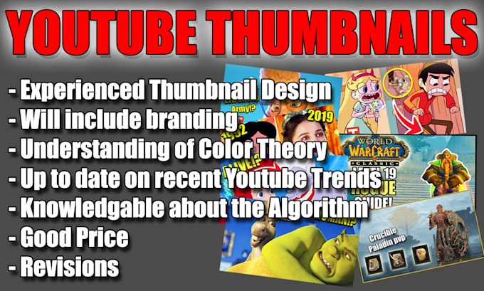 Gig Preview - Create 3 eye catching youtube thumbnails