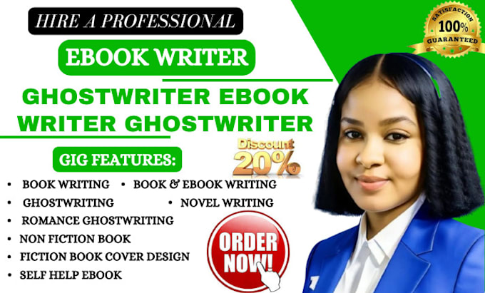 Gig Preview - Ghostwrite 30,000 words ebook, best selling ebook writer and romance ghostwriter