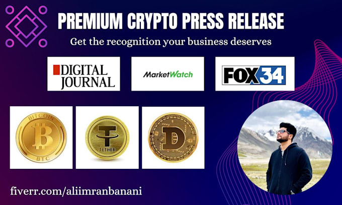 Gig Preview - Publish your crypto, blockchain, token press release on premium media outlets