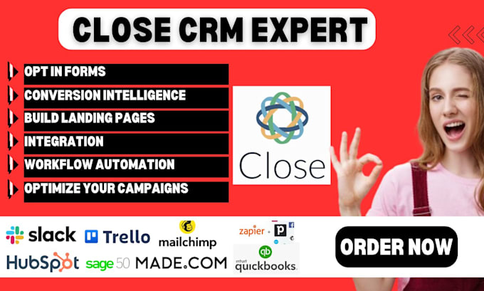 Bestseller - setup close crm close io close API integration act crm automation data migration