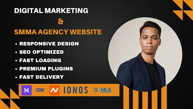 Gig Preview - Digital marketing agency website smma website marketing agency website design