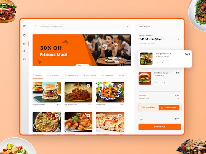 Gig Preview - Create food delivery website, online grocery and restaurant booking website