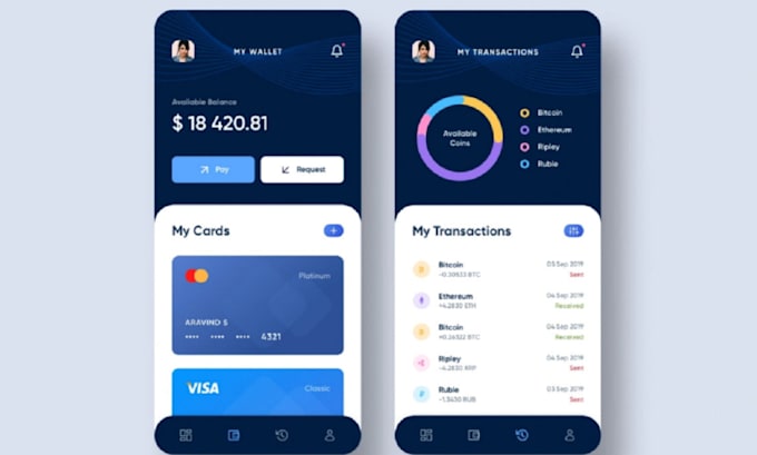 Bestseller - develop crypto wallet app, blockchain app, exchange app, wallet app