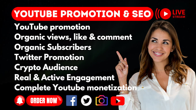 Bestseller - promote youtube video shoutout shorts to grow organic subscribers views monetize