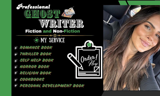 Gig Preview - Be your fiction and non fiction book or ebook ghostwriter and book writer