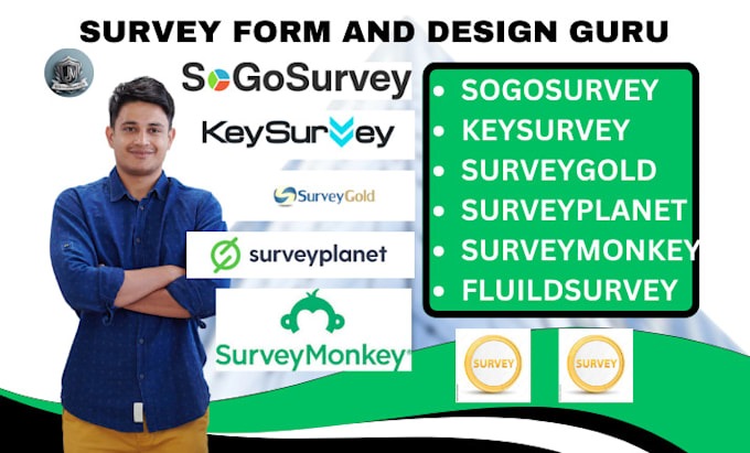 Gig Preview - Setup surveymonkey survey planet survey gold key survey fluildsurvey sogosurvey