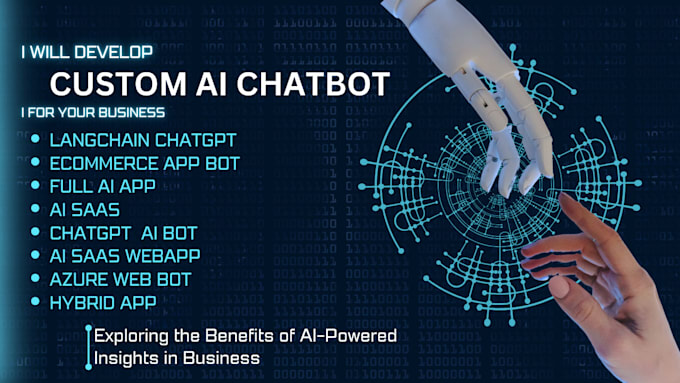 Gig Preview - Do ai chatbot, langchain, ecommerce hybrid full ai app, ai saas, chatgpt,php,llm