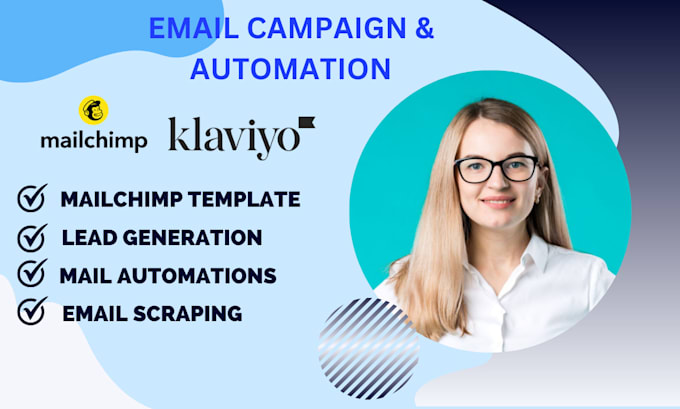 Gig Preview - Design email template setup shopify klaviyo mailchimp email campaign automation