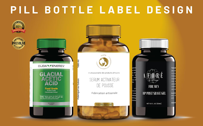 Gig Preview - Design custom supplement, cbd, hemp, and cosmetic labels with 3d mockups