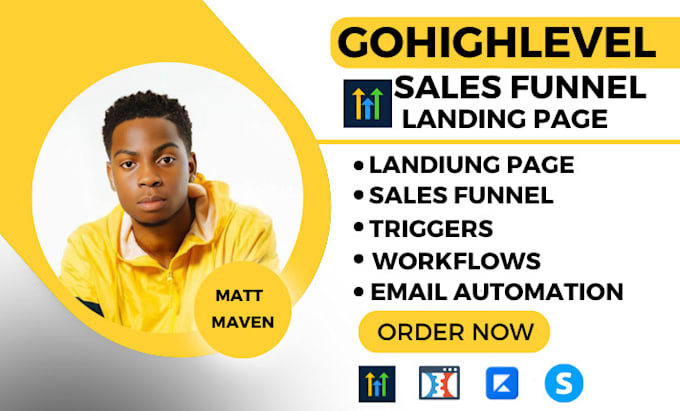 Gig Preview - Be your gohighlevel landing page gohighlevel funnel gohighlevel expert ghl