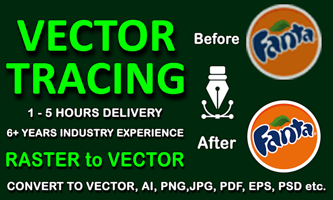 Gig Preview - Do vector tracing or convert raster to vector quickly