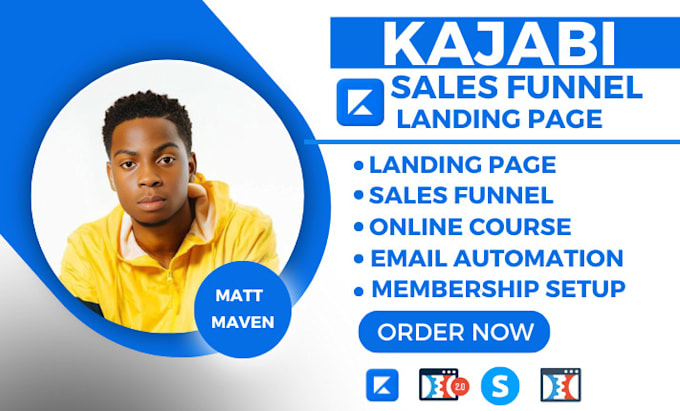 Gig Preview - Kajabi sales funnel, kajabi pipeline, kajabi landing page, kajabi expert