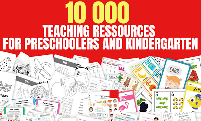 Gig Preview - Give you 10k teaching ressources for kids