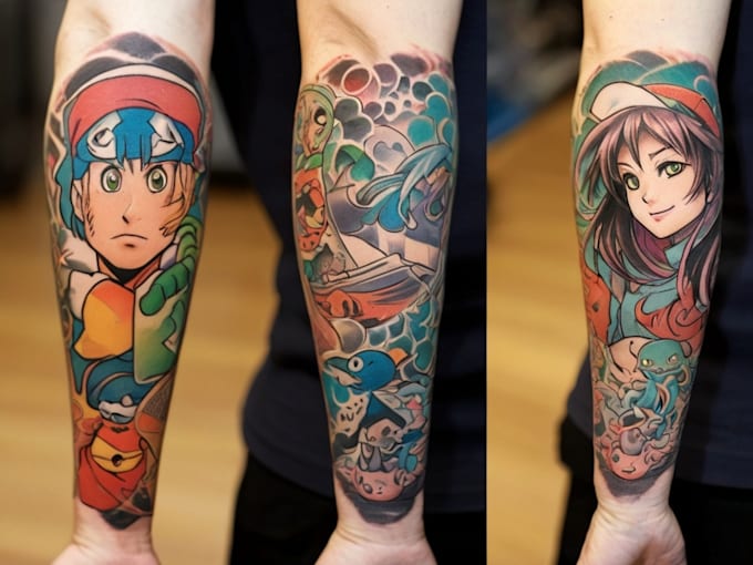 Gig Preview - Make your dream anime, manga tattoo design