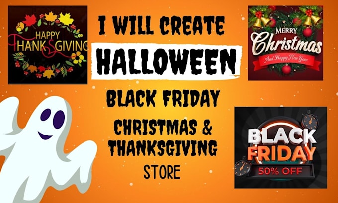 Gig Preview - Build shopify christmas halloween website seo optimization for sales and traffic