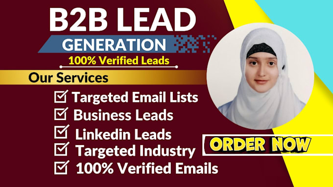 Gig Preview - Do b2b lead generation, prospect list, linkedin leads and email list building