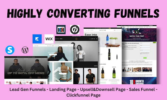 Gig Preview - Build high converting clickfunnels sales funnels landing pages and websites