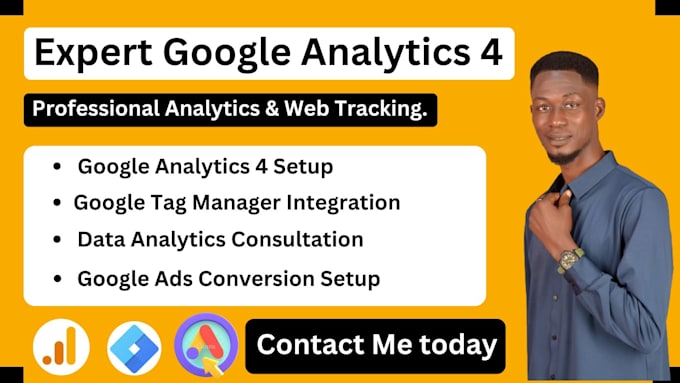 Gig Preview - Setup google analytics, ga4 ecommerce conversion tracking to shopify website