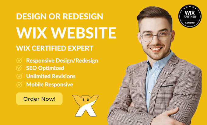 Gig Preview - Do wix website design, wix website redesign or wix business website