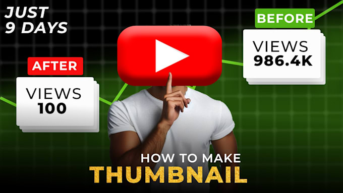 Gig Preview - Design view boosting youtube thumbnail in 24 hours