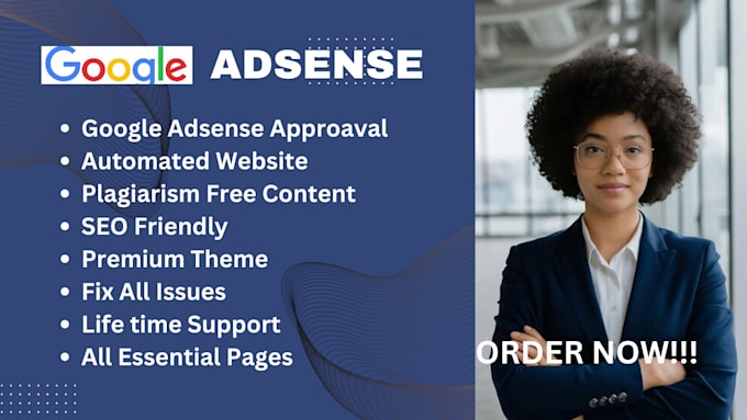 Gig Preview - Get adsense approval google adsense approval fix all adsense issues