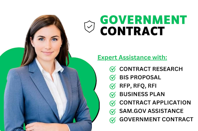 Gig Preview - Do contract research, write rfp rfq winning bid proposal for government contract