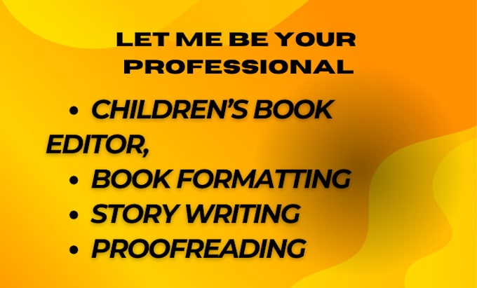 Gig Preview - Review children book edit story writer formatting proofreading children story