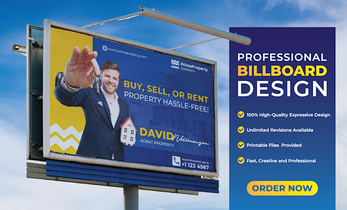 Gig Preview - Design professional real estate billboard, banner, or yard sign