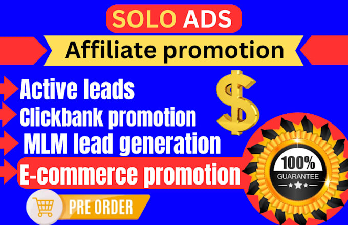 Gig Preview - Do viral solo ads USA affiliate MLM link promotion, clickbank lead generation