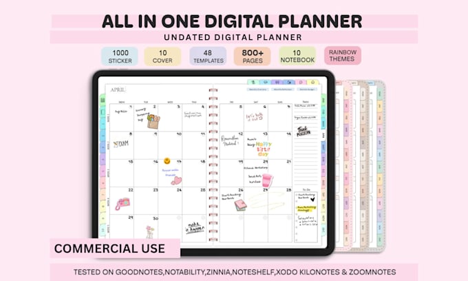 Gig Preview - Deliver fully hyperlinked 2025 digital planner for etsy