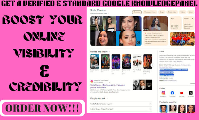 Gig Preview - Create an approved and standard google knowledgepanel for you