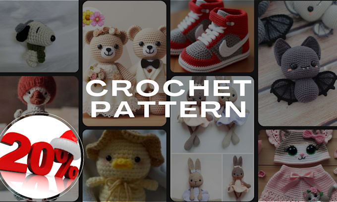 Gig Preview - Write, design crochet, amigurumi, knitting patterns with pictures for your etsy